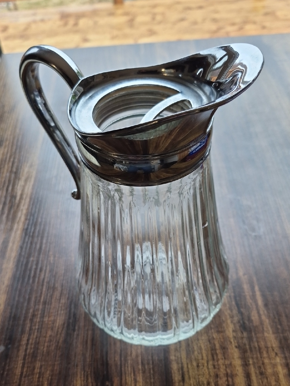 Vintage Pressed Glass Water Pitcher